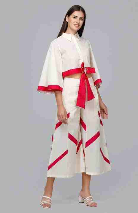 Pink Rays Tie Up Shirt