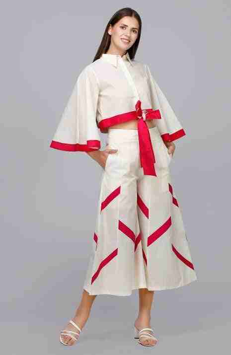 Pink Rays Tie Up Shirt