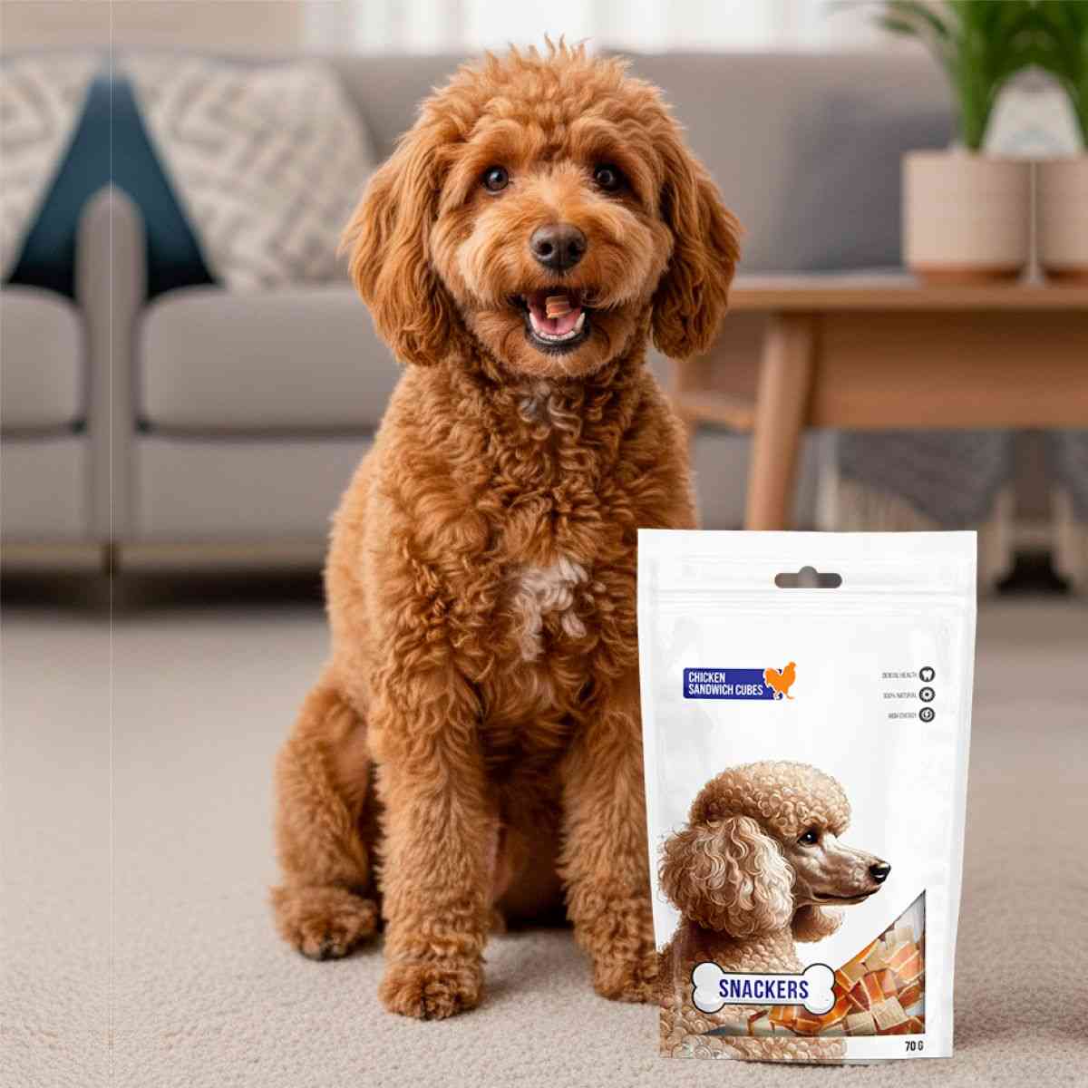 Snackers Chicken Sandwich Cubes Dog Treats 70g