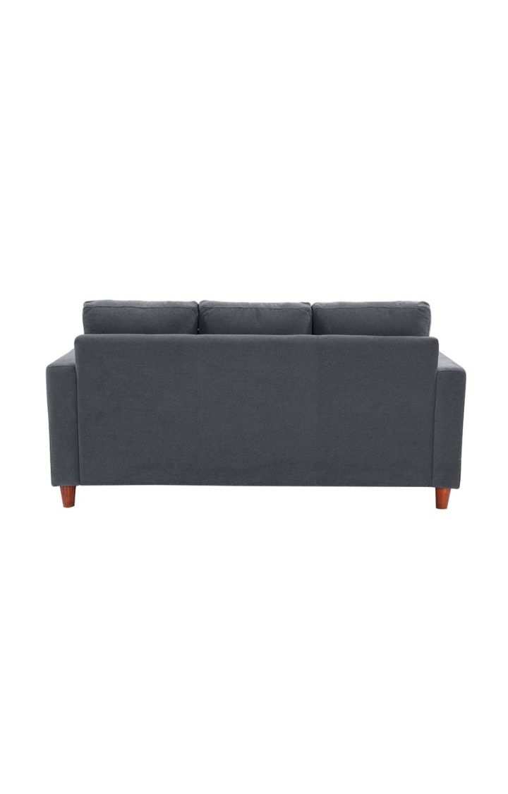 neudot Roman Sofa for Living Room |3 Persons Sofa|Premium Fabric with Cushioned Armrest | Solid Wood Frame|3 Seater in Graphite Grey Color