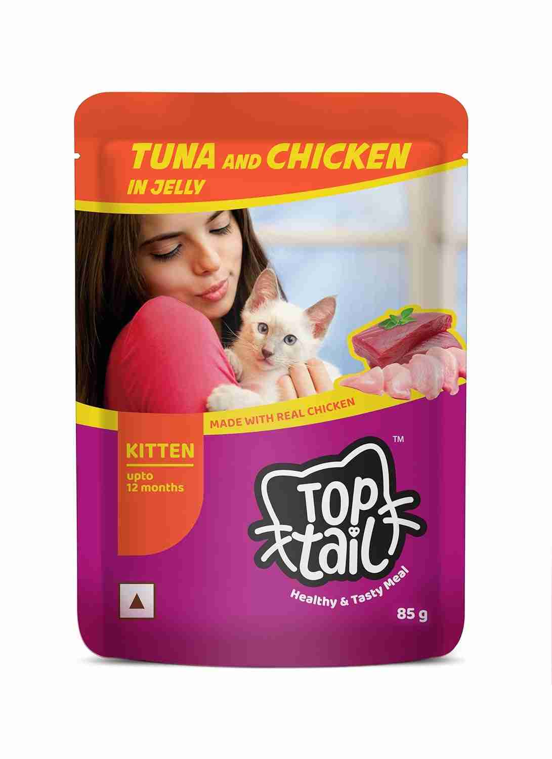 Toptail Kitten Tuna and Chicken 85 GM  – (Best Before Aug’26)