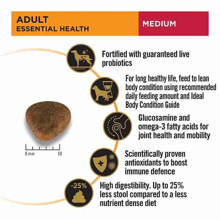 Purina Pro Plan Essential Health Medium Breed Adult Dog Food 3kg