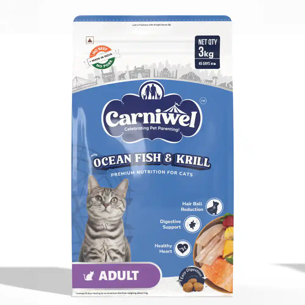 Carniwel Ocean Fish & Krill Food for Cats Adult 3kg – (Best Before Apr’26)
