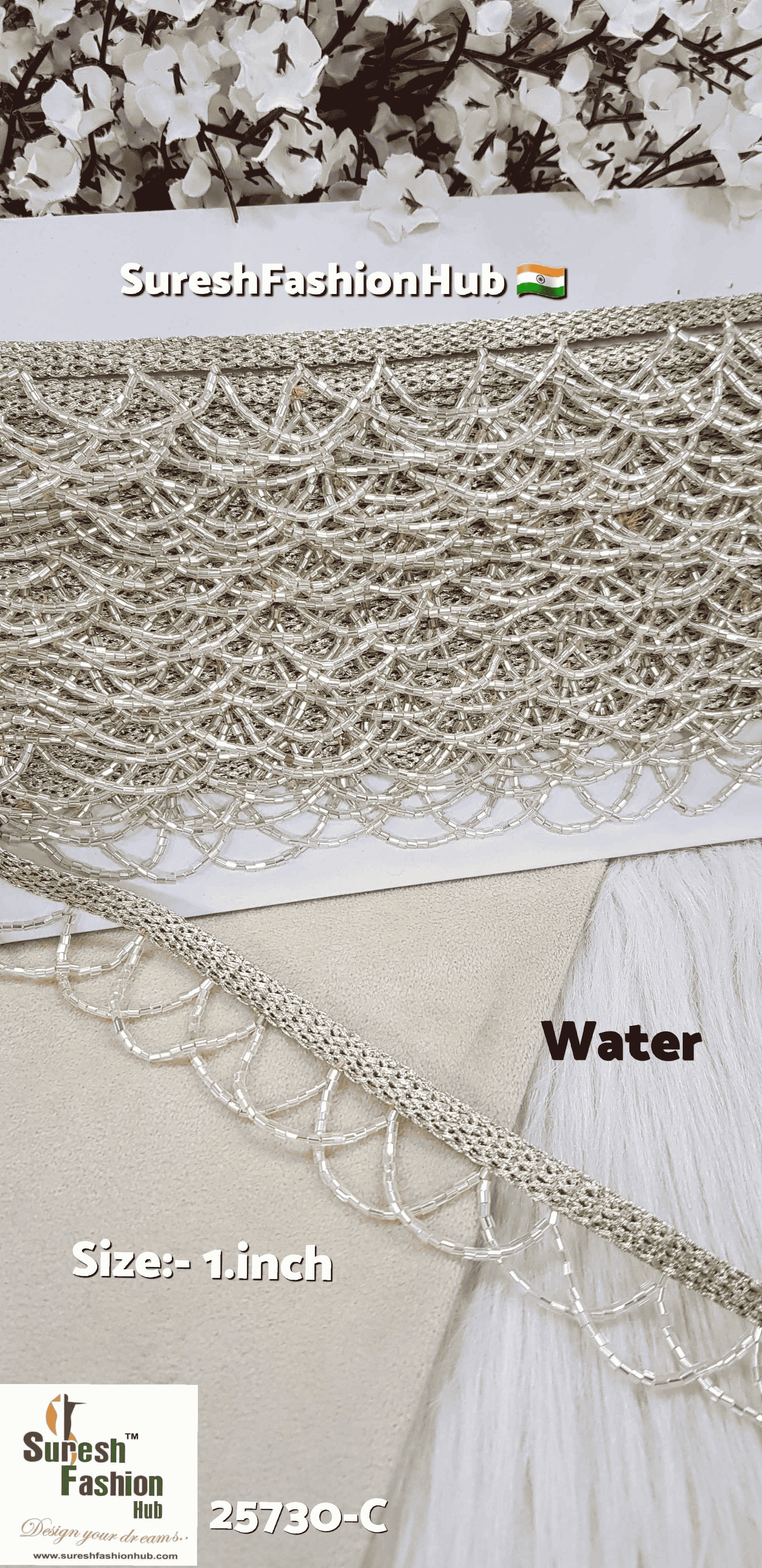Water Scalloped Kaddhana Lace
