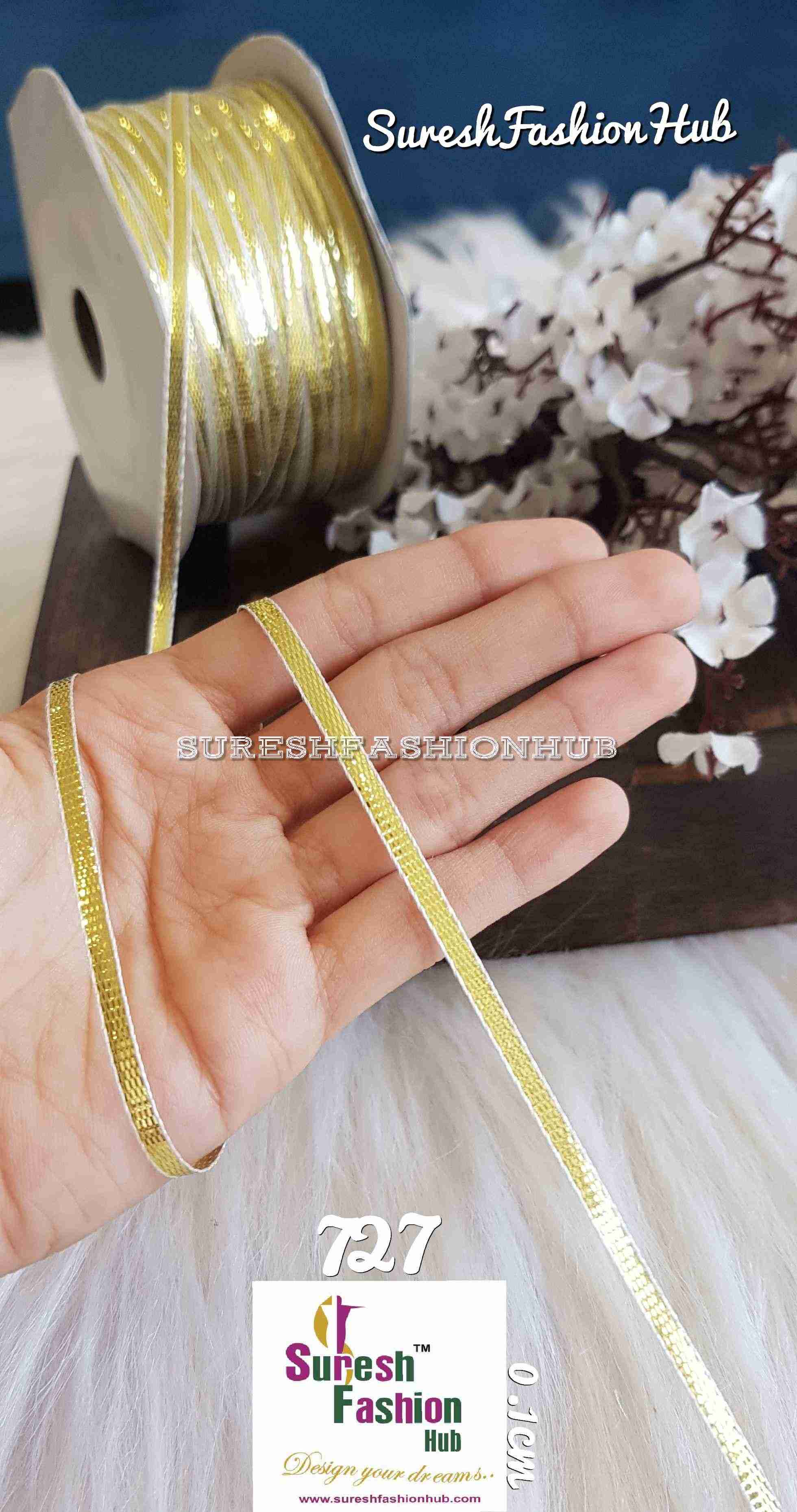 Thin Golden Yellow Gota Patti Trim