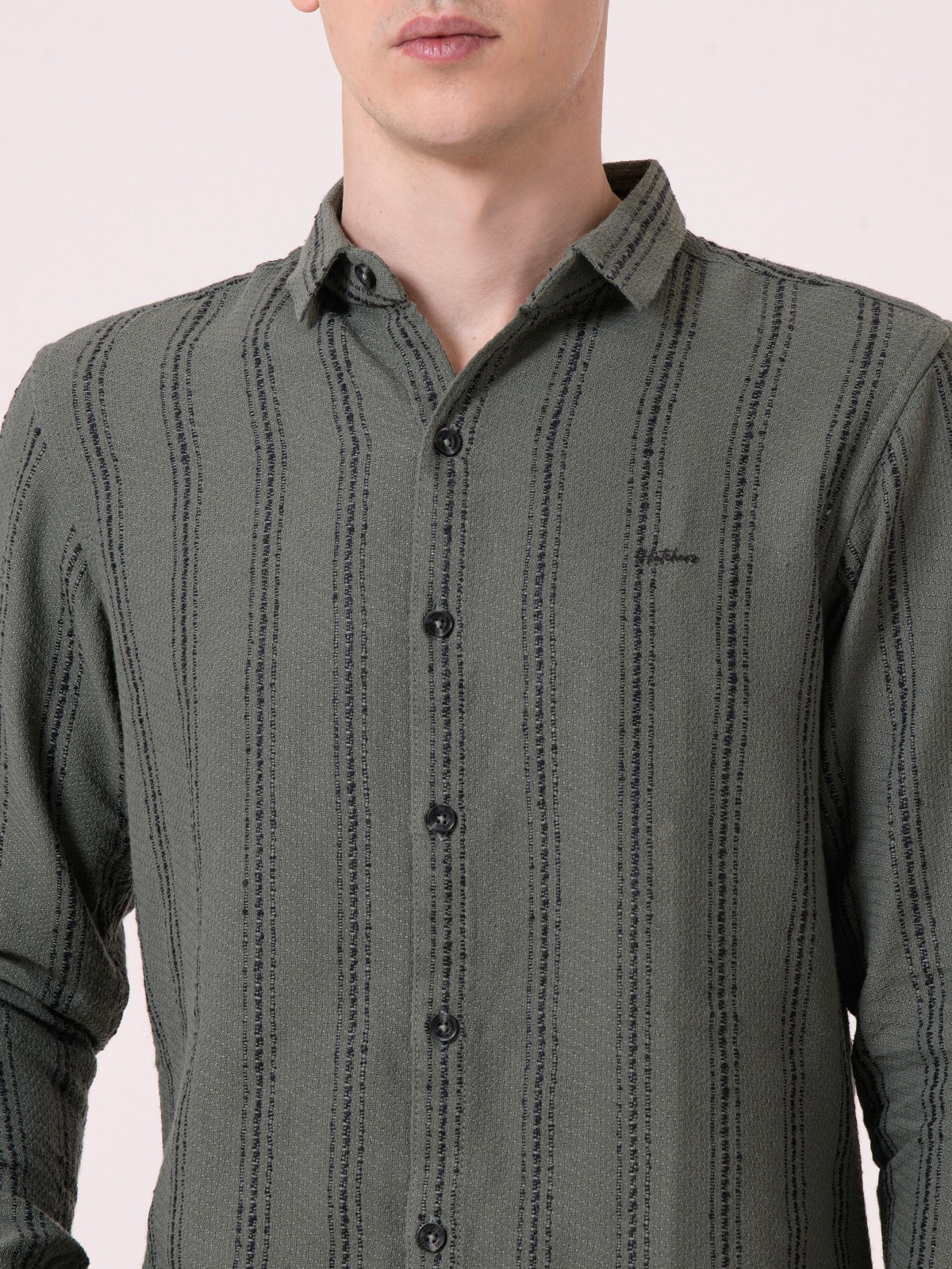 Albion Mens Green Casual Shirt