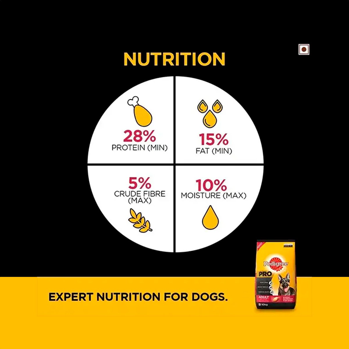 Pedigree Pro Active Adult Large Breed Dry Dog Food