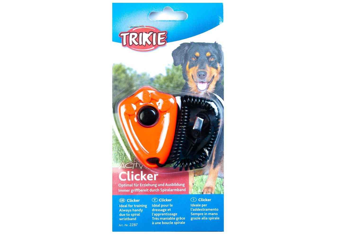 Trixie Clicker With Spiral Wrist Loop For Dog Training
