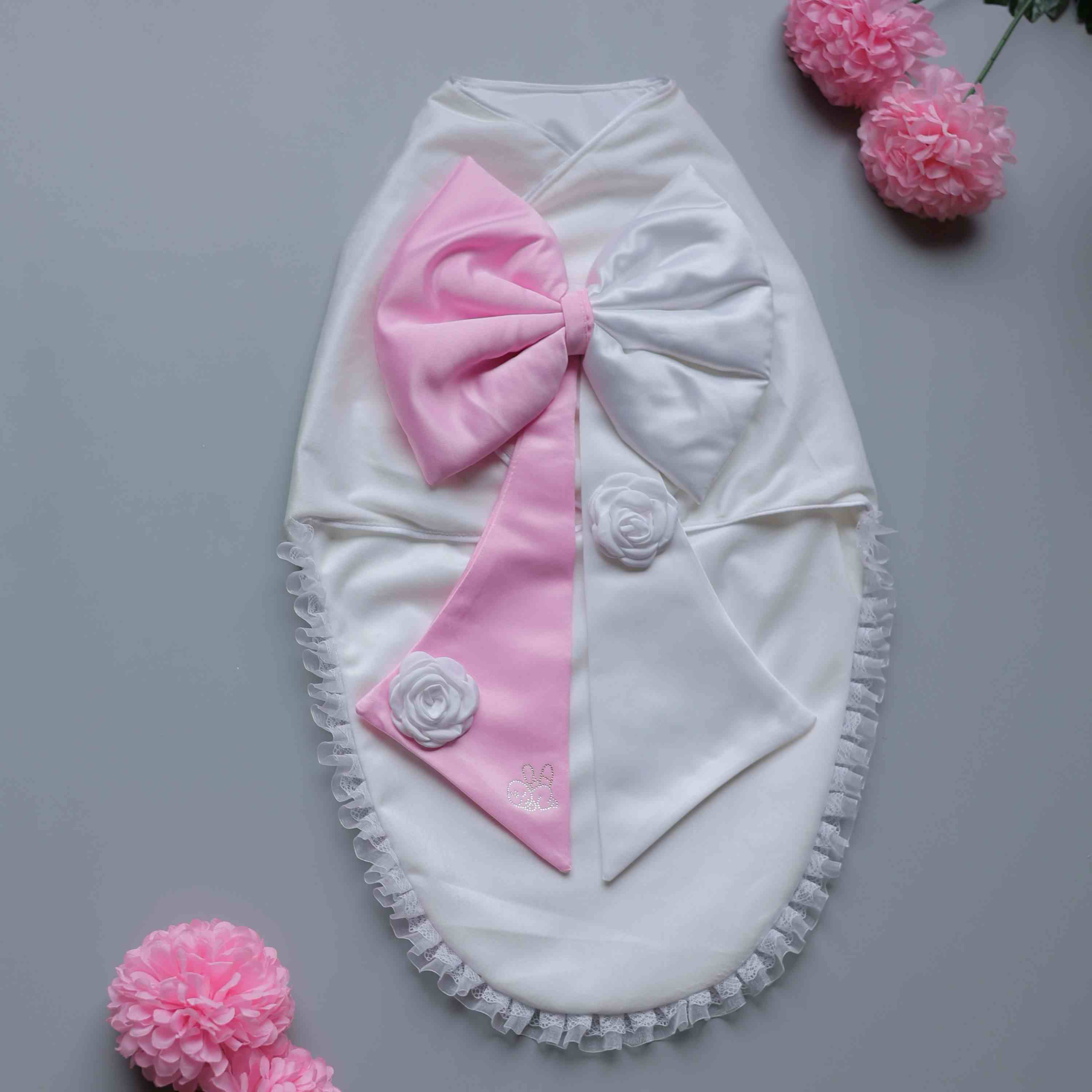 Blush Bow Luxe Swaddle Set