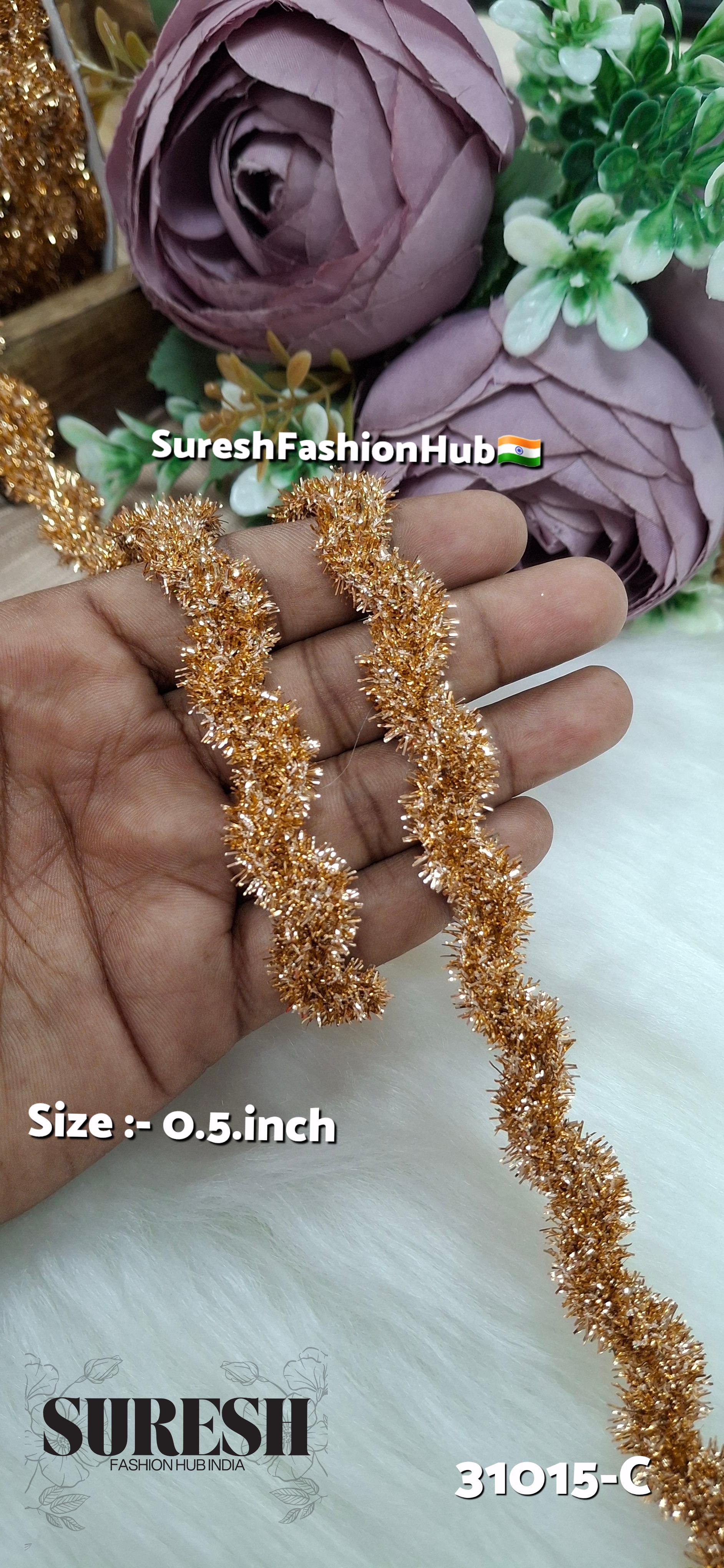 Rose Wavy Fringe Jhalar Lace