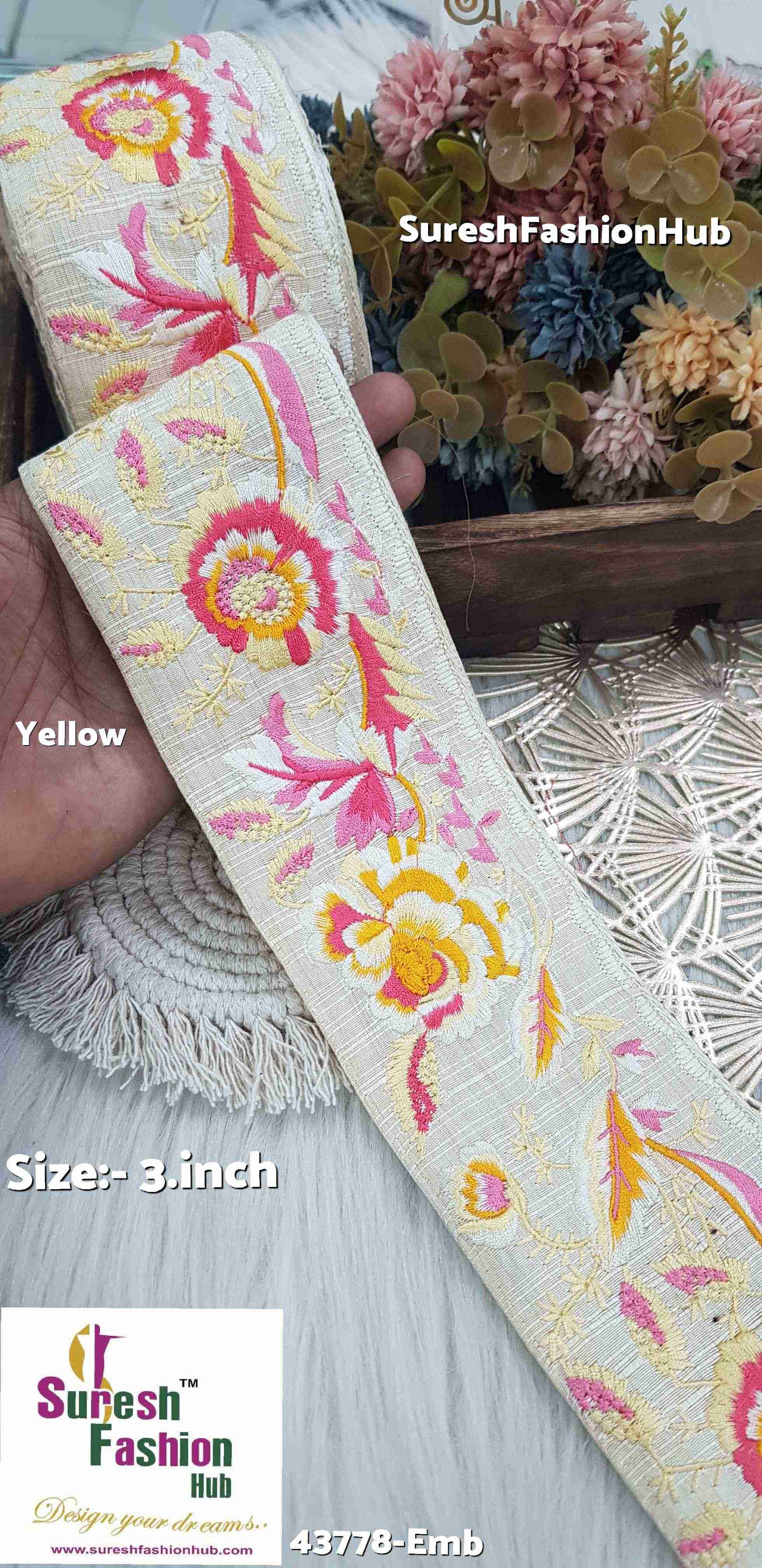 Multicolor Floral Embroidered Lace