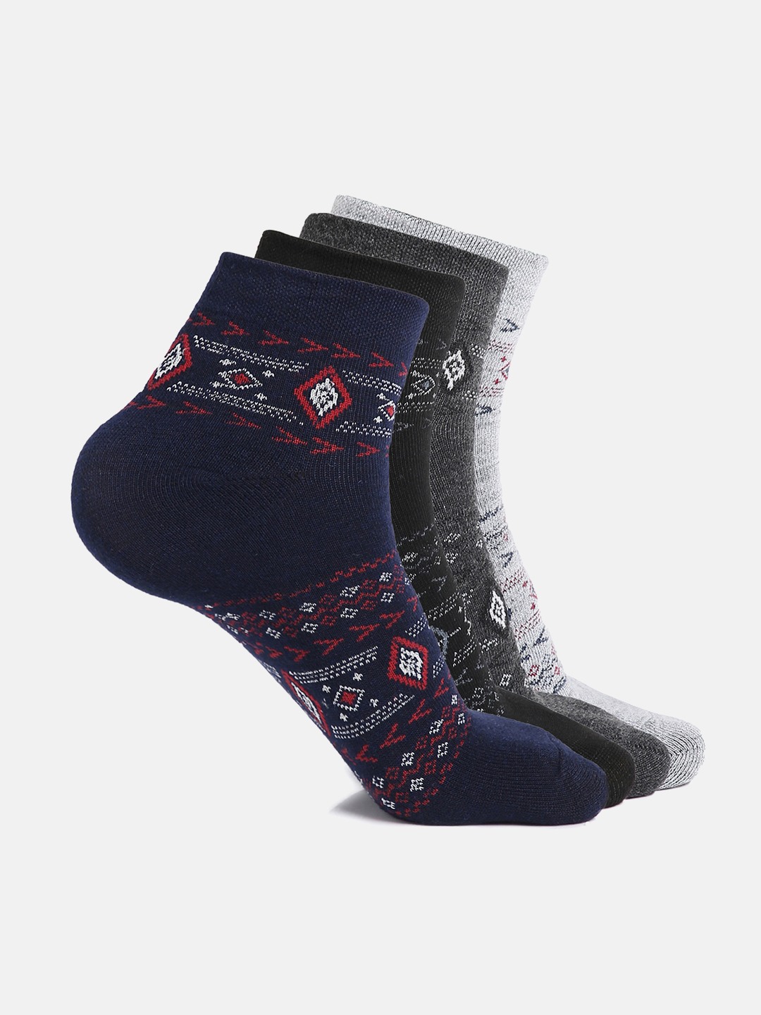 Kolor Fusion Men Assorted Above Ankle Length Socks (Pack Of 4)