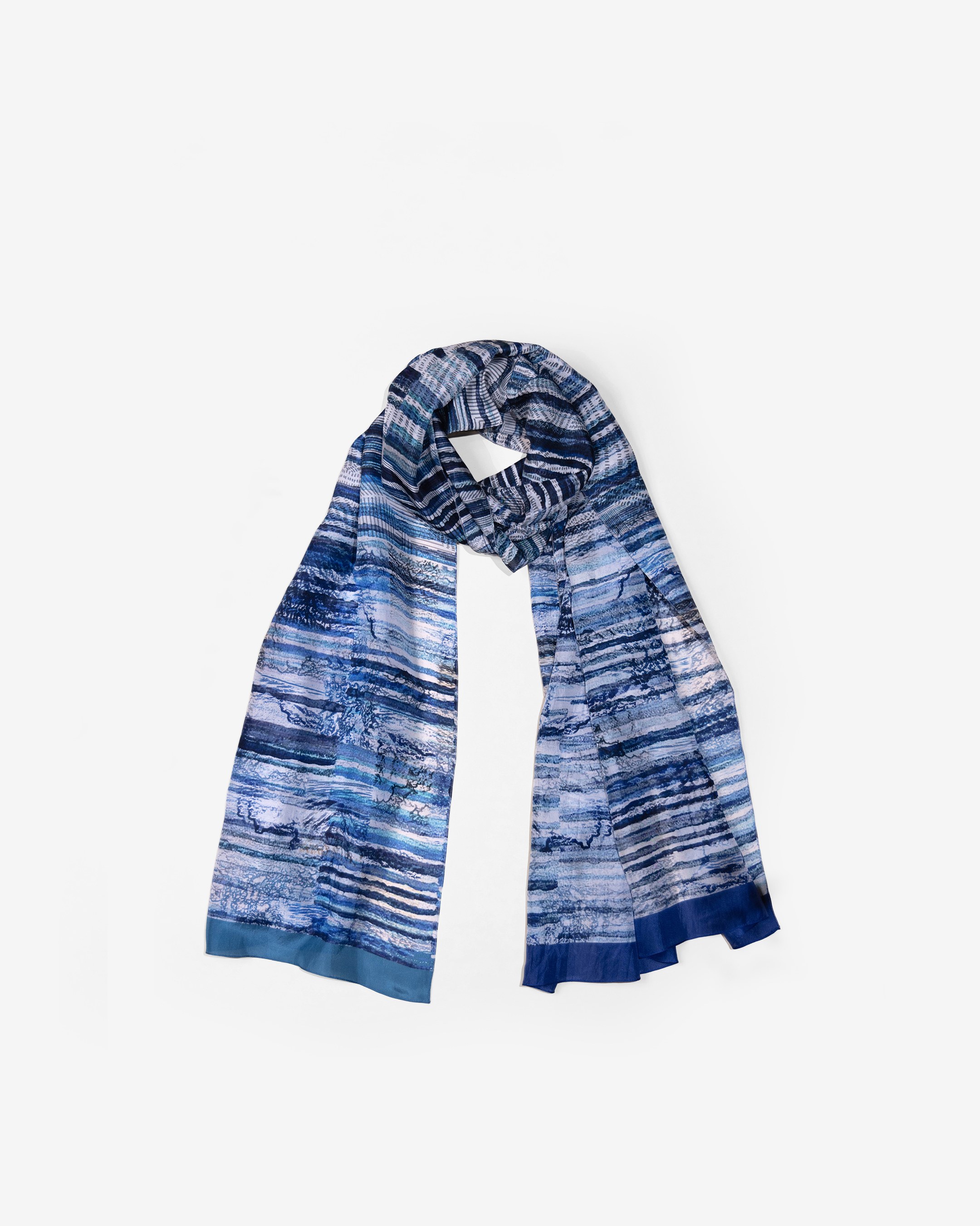 Skyline Blooms Silk Scarf