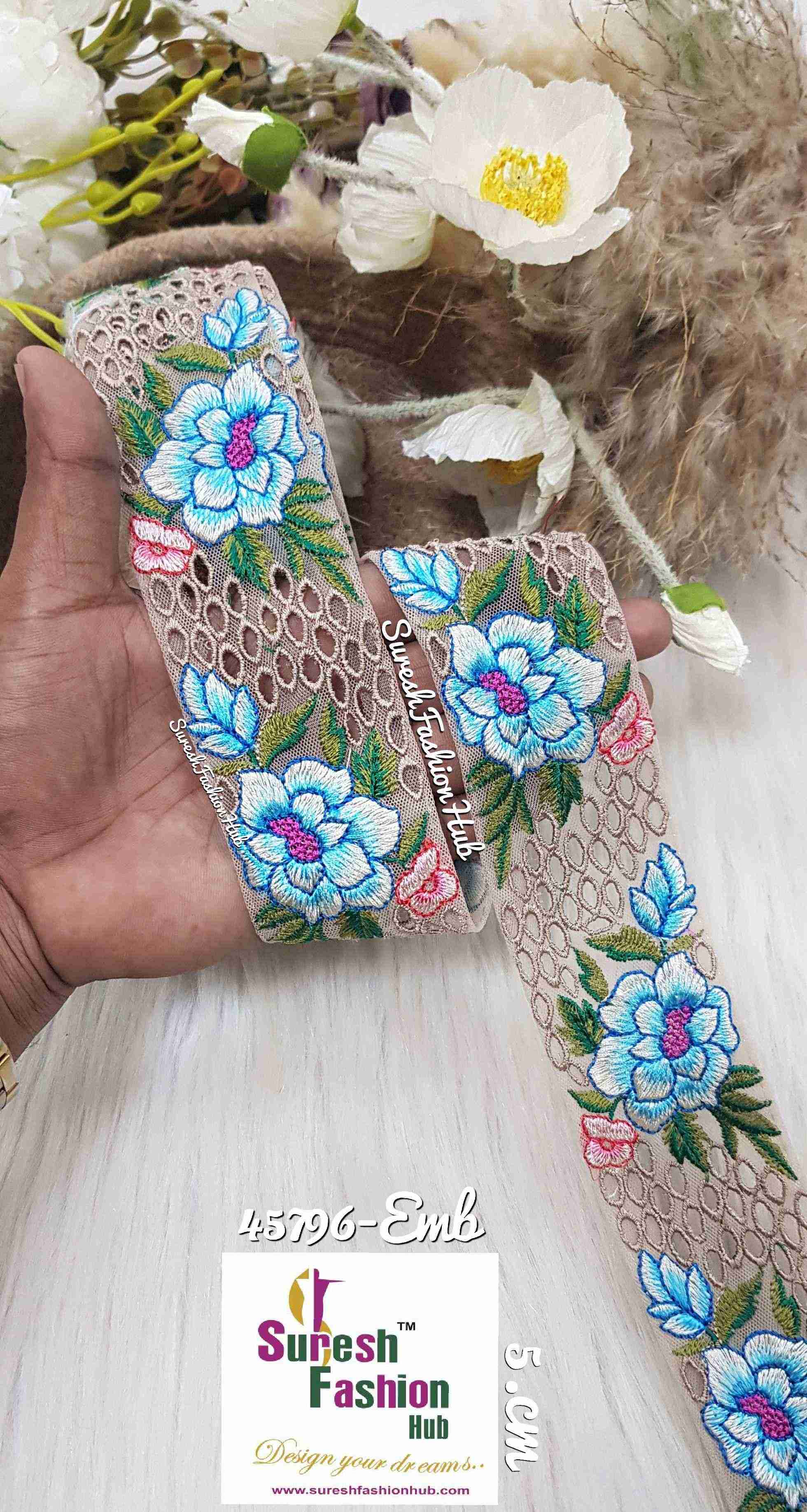 Firozi Elegance Cutwork Lace