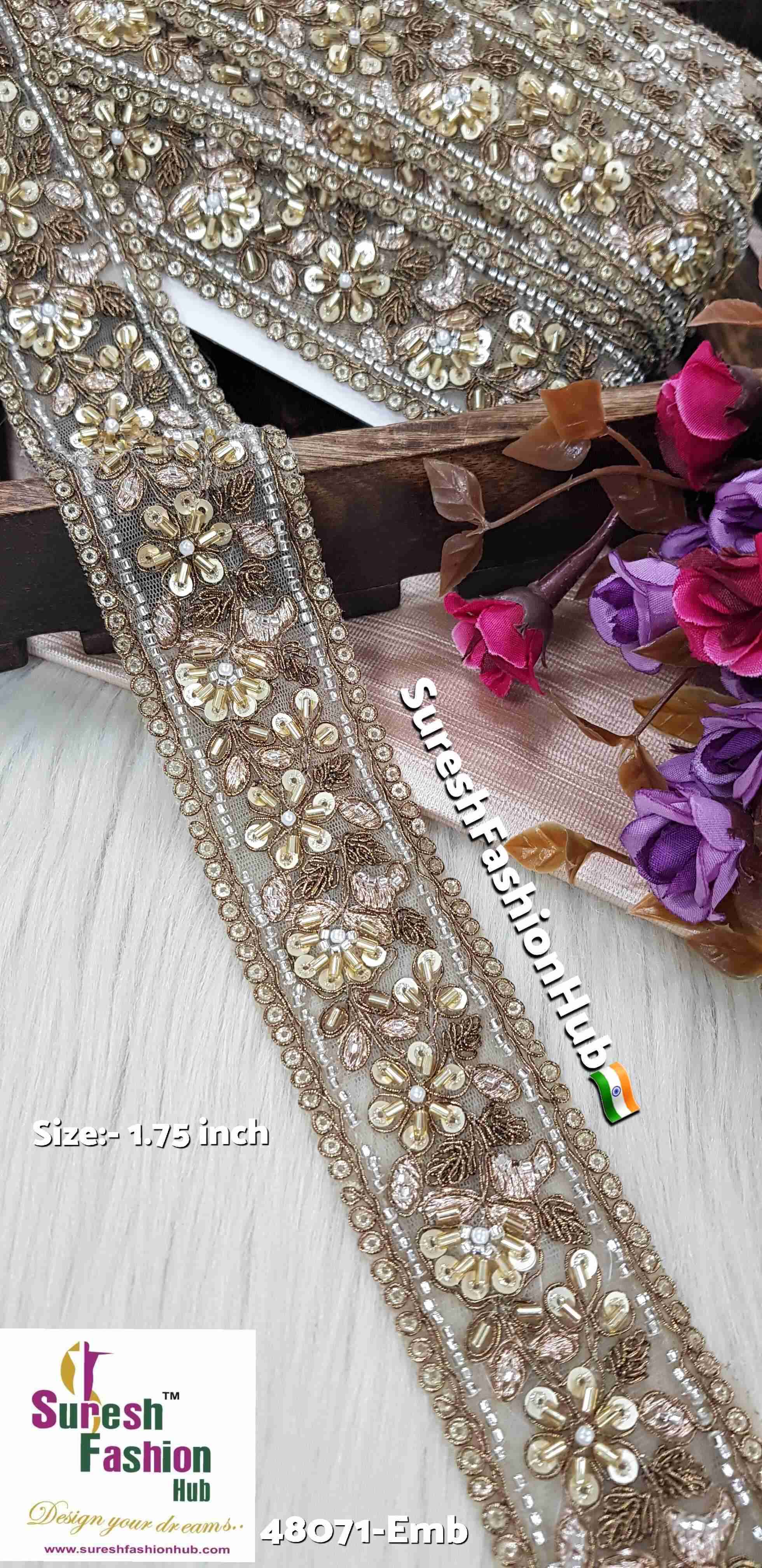 Zari Dori Embroidery Border Lace