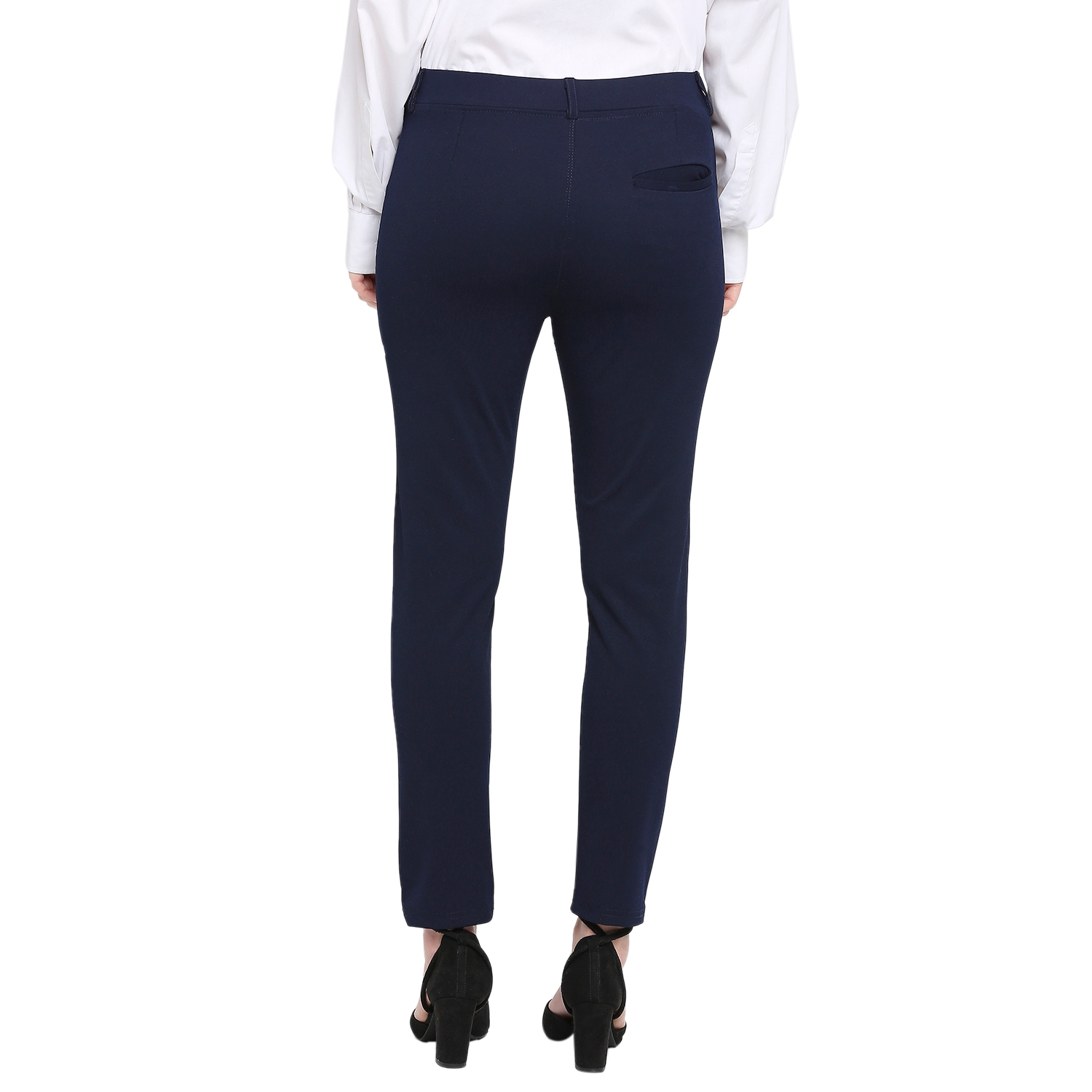 Slim Trouser Pants In Ponte Knit - Oxford Navy Blue | NYDJ