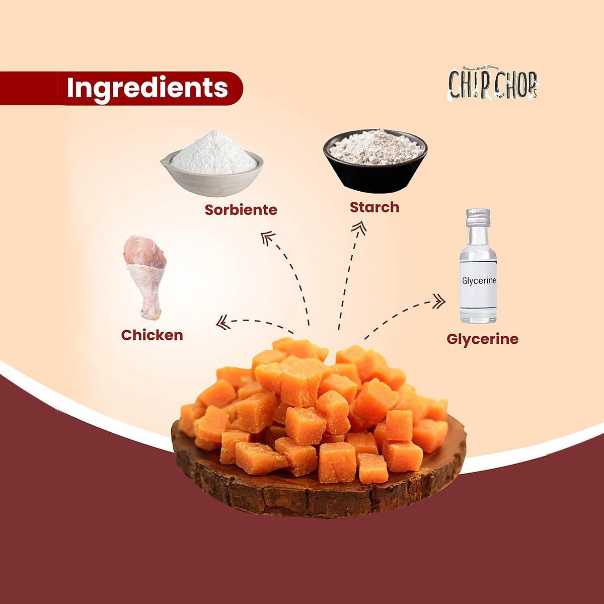 Chip Chops Diced Chicken Dog Treats