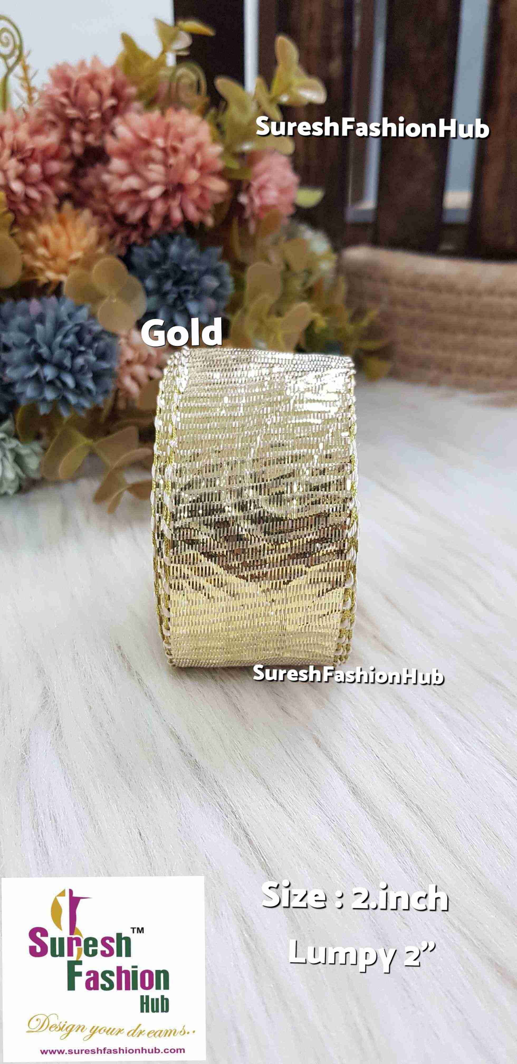 Golden Lumpi Gota Border 2'' inch