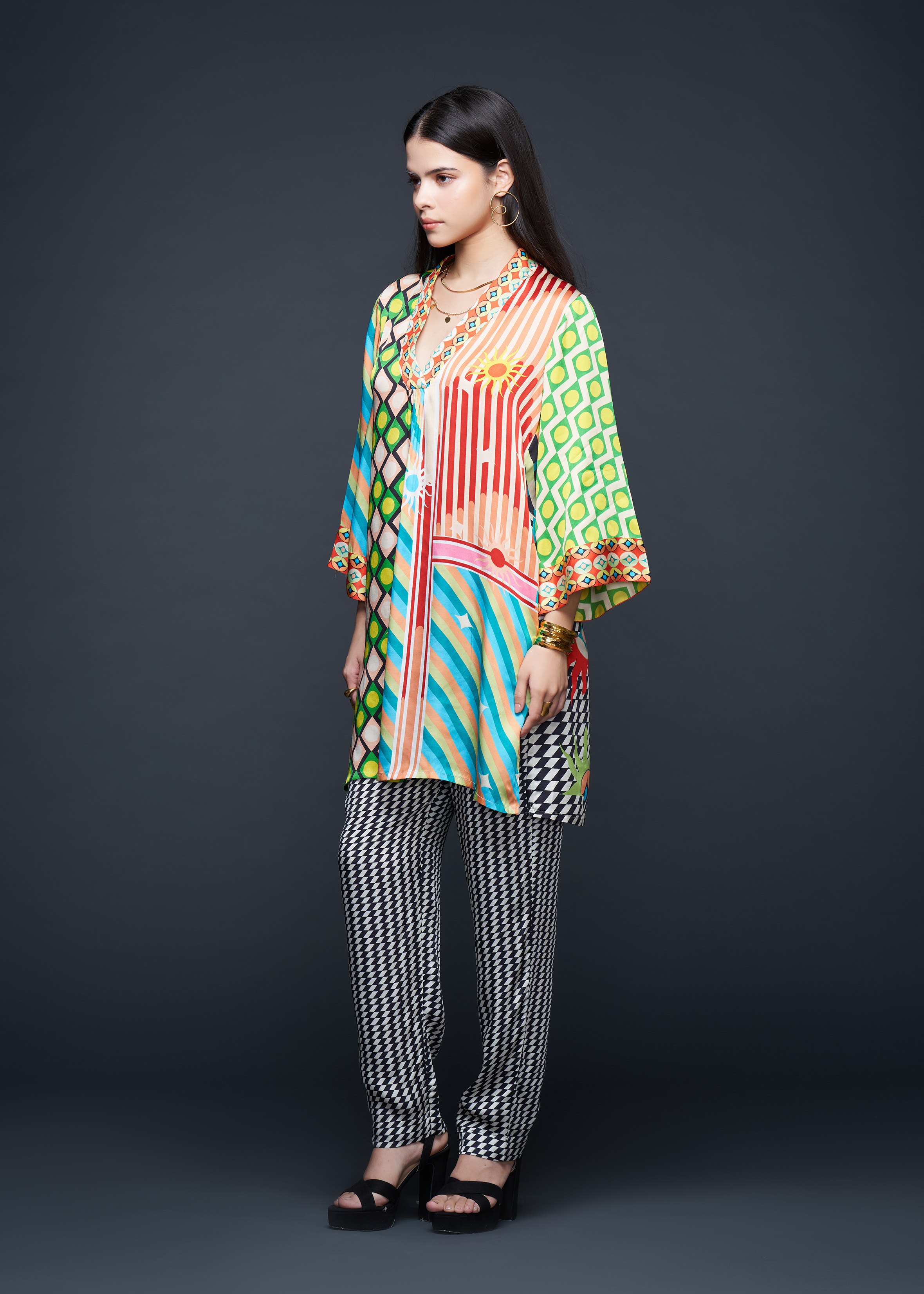 Multicoloured Short Kurta