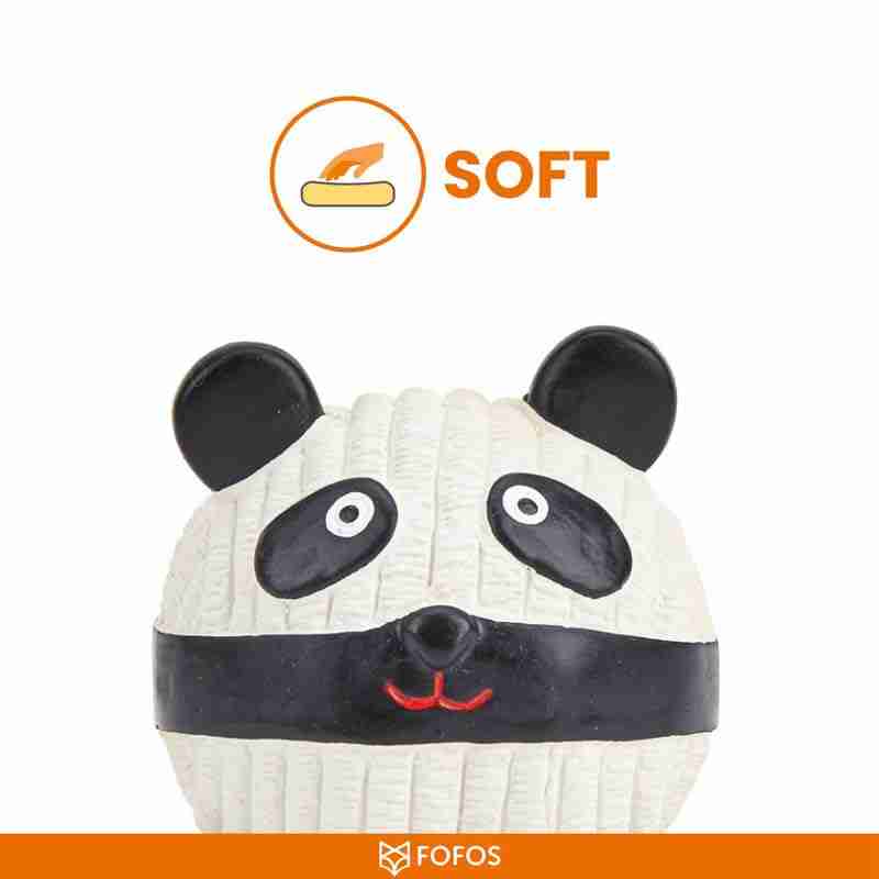 Barkbutler Fofos Latex Panda Ball Toy for Dogs