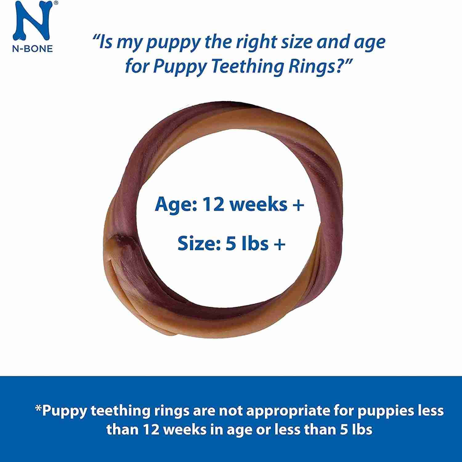 N-Bone Puppy Teething Ring, Chicken Flavour, 34 g