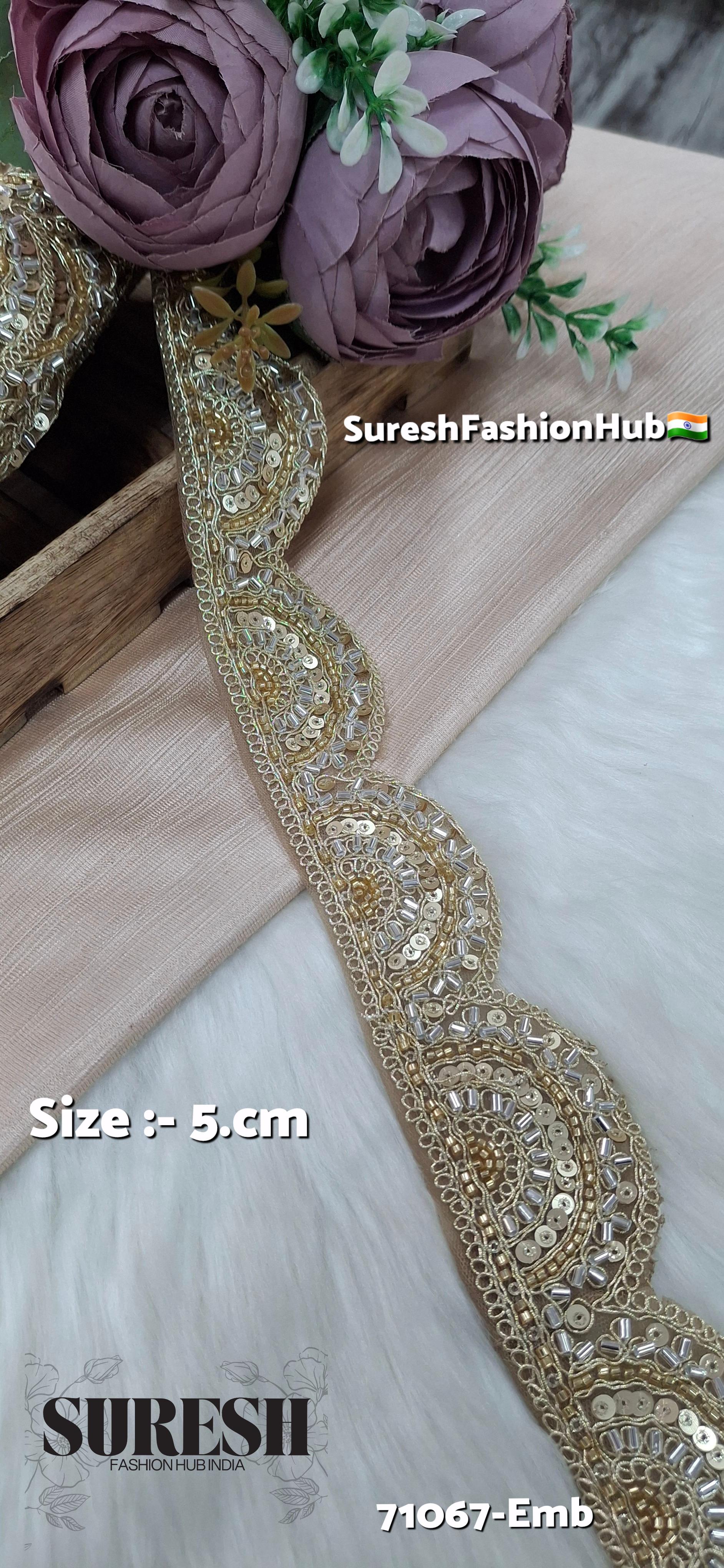 Gold & Silver Mix Regal Embroidery Lace