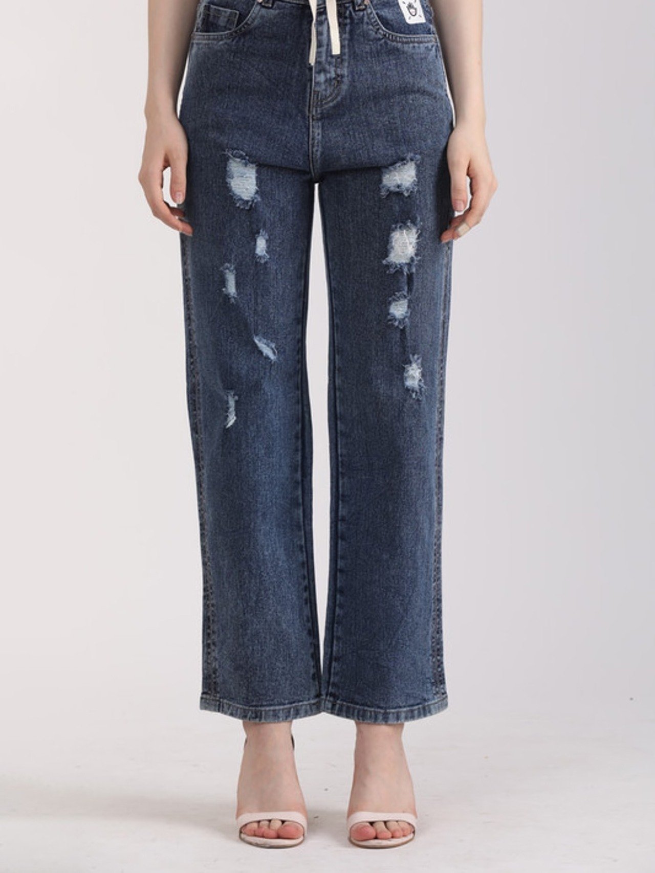 Albion Women Dark Blue Straight Jeans