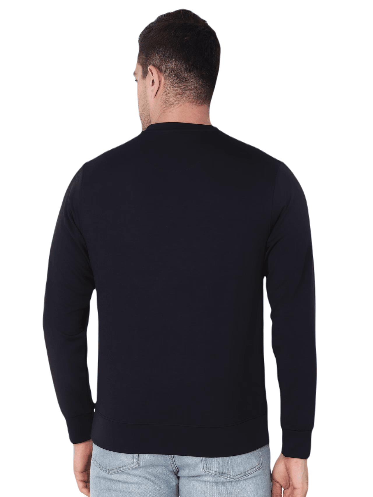Albion  Mens Winter Navy Round Neck Sweatshirt