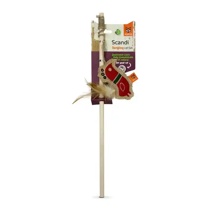 Barkbutler Fofos Scandi Rooster Wooden Stick Toy for Dogs