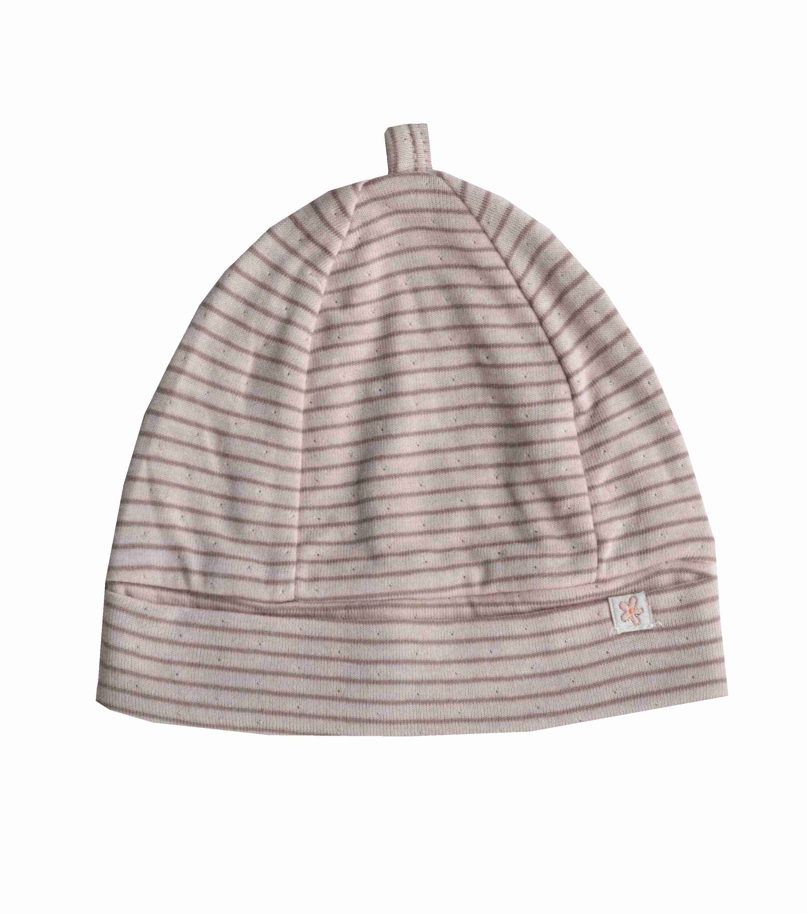 Stripe Baby Beanie Cap (100% Cotton Interlock Biowash)