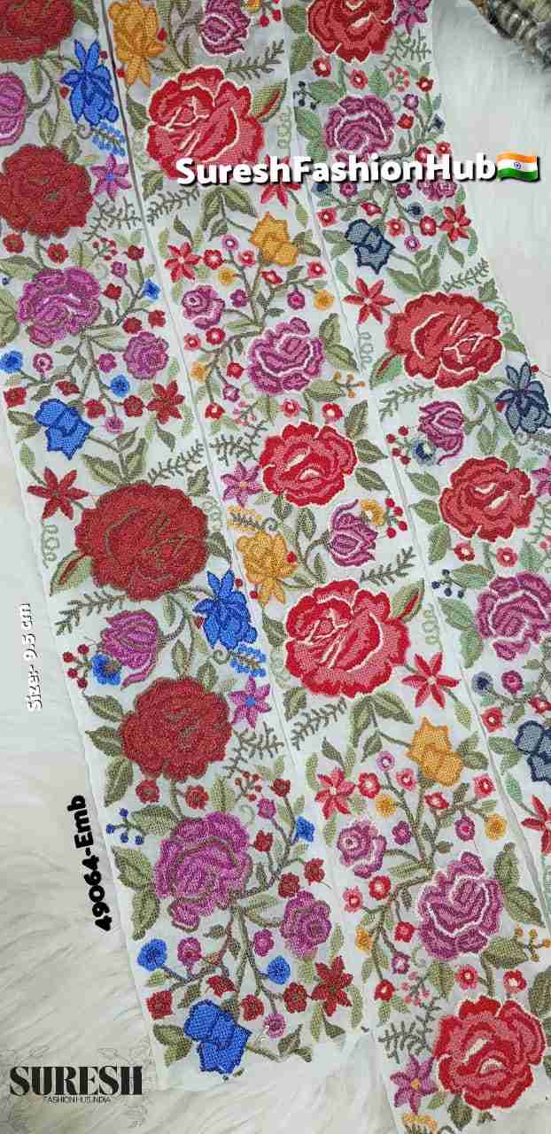 Cross Stitch Floral Embroidery Lace – Color No. 3 – 49064