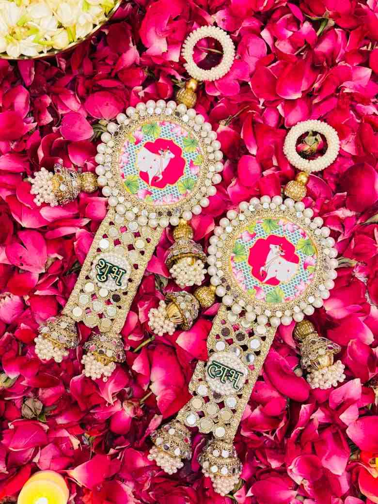 Pichwai,Ganesha, Devi, Krishna Shubh Labh Hangings