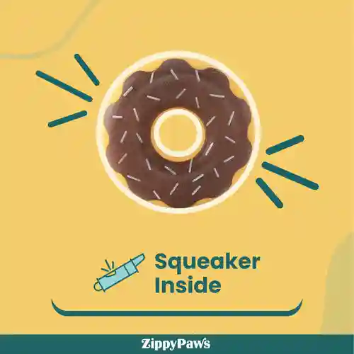 Zippy Paws Zippy Chocolate Tuff Donutz Plush Toy for Dogs