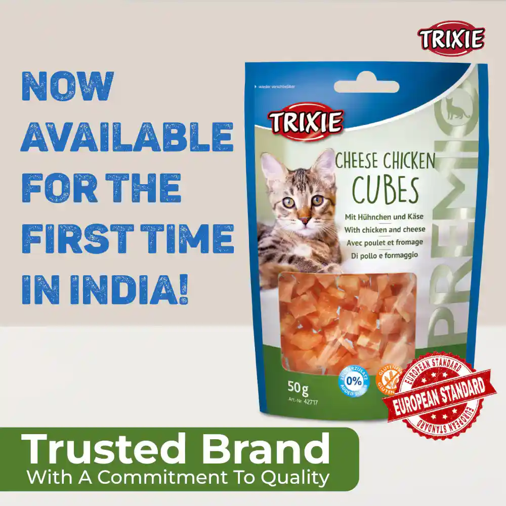 Trixie Premio Cheese Chicken Cubes Cat Treats, 50 g