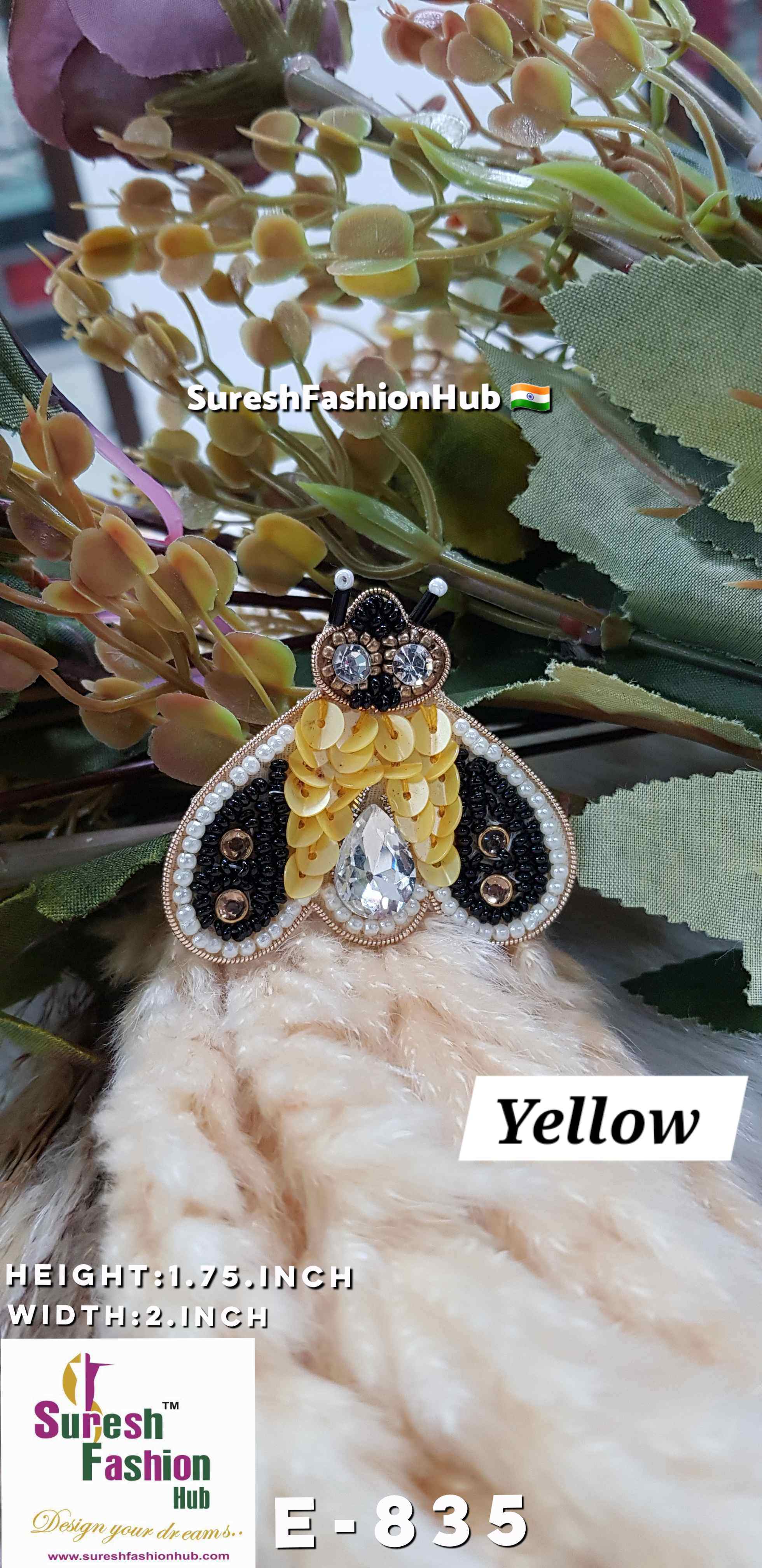 Enchanted Elegance Beetle Patch  Yellow