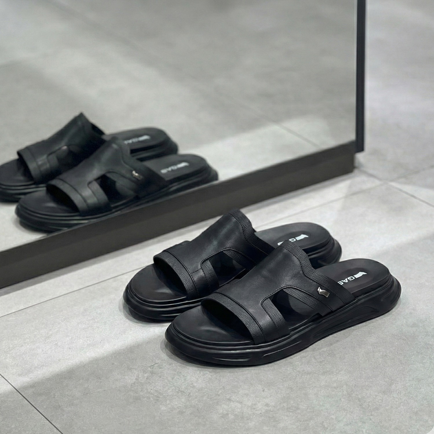 GAS | Men Black Ondoso Sandals|1
