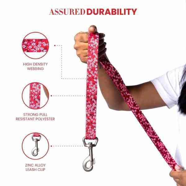 Barkbutler Truelove Floral Pet Leash Multi Handle - Camouflage Purple