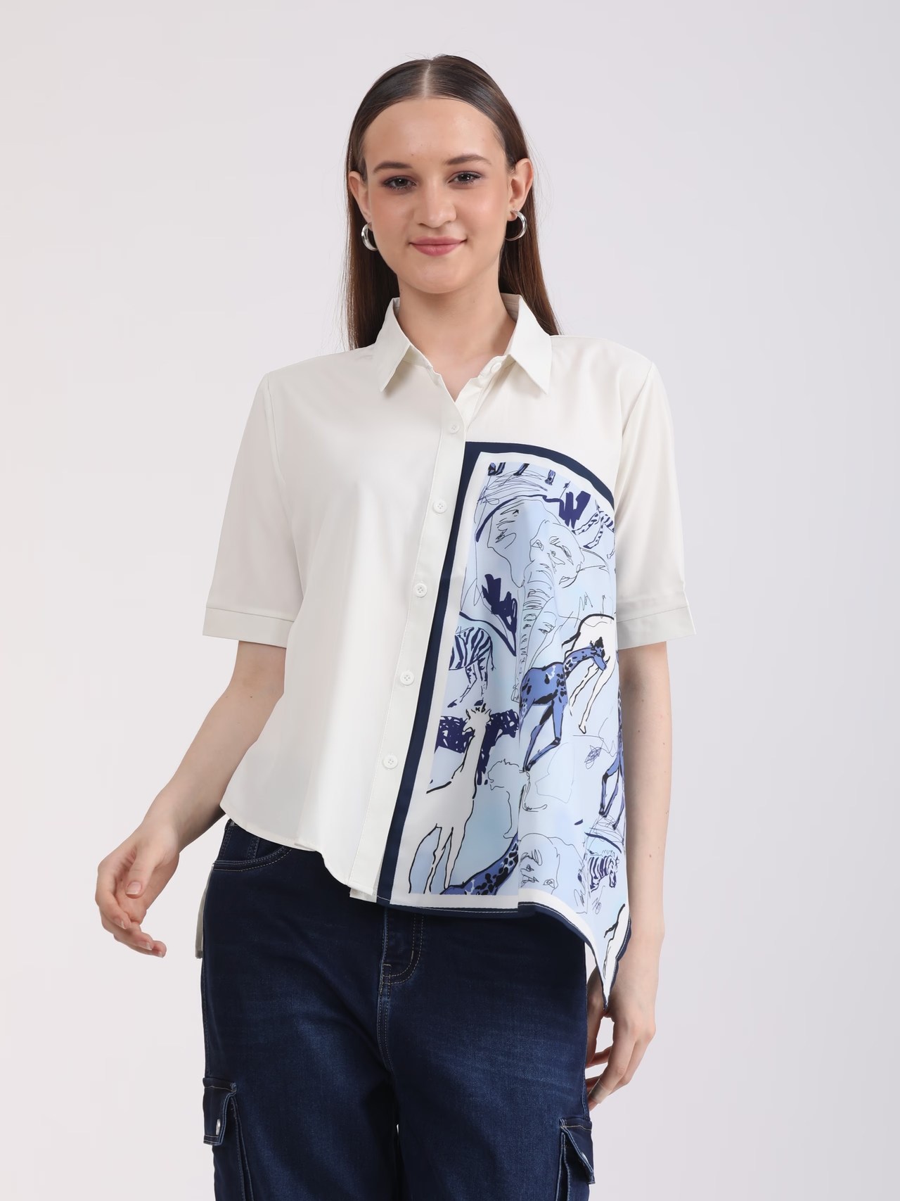 Albion Women White Blouson Top