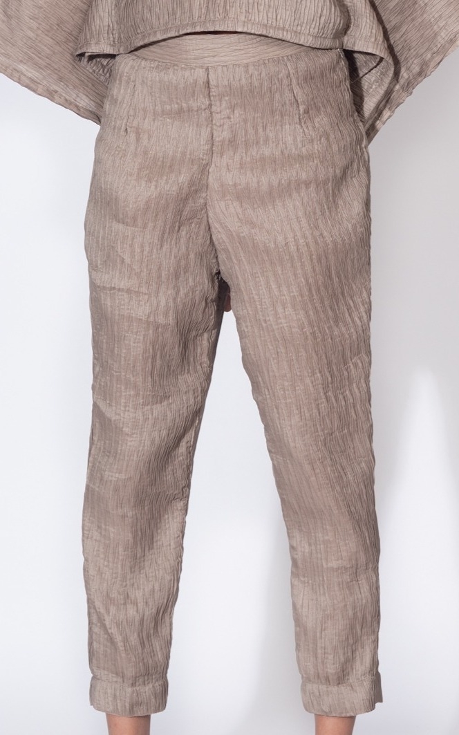 NOTSOSURE | Pleated Tussar High Waist Pants  undefined
