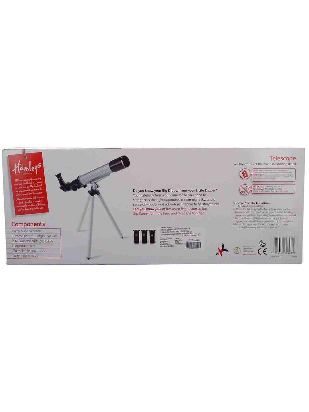 Hamleys Telescope Science Equipments for Kids age 8Y+ (Silver)