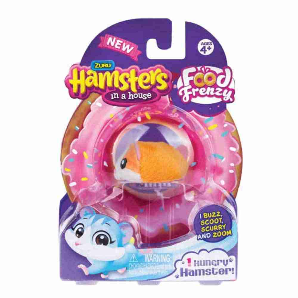 Zuru Hamsters in a House Nibbles and Chip Food Frenzy Hungry Hamster (Set of 1) Collectable Dolls for Kids age 4Y+