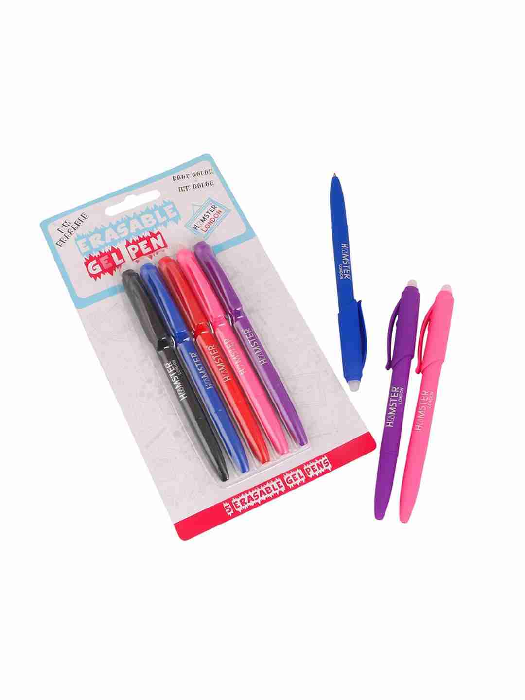 Hamster London Erasable Pens Set of 5 for Kids age 3Y+