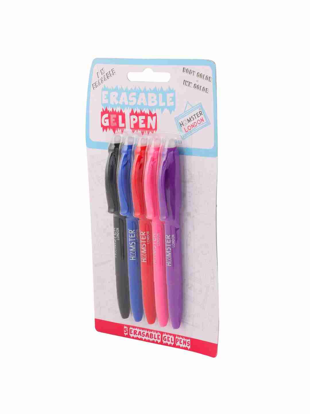 Hamster London Erasable Pens Set of 5 for Kids age 3Y+