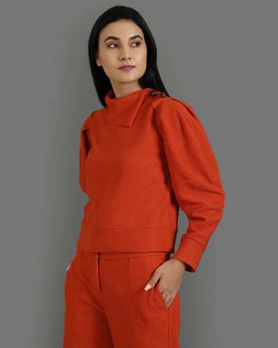 Folded neck sweater cheap