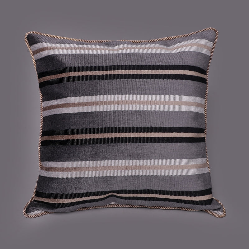 Harold Meagan | Velvet Striped Cushion Cover ( 18*18 ) Inches 0