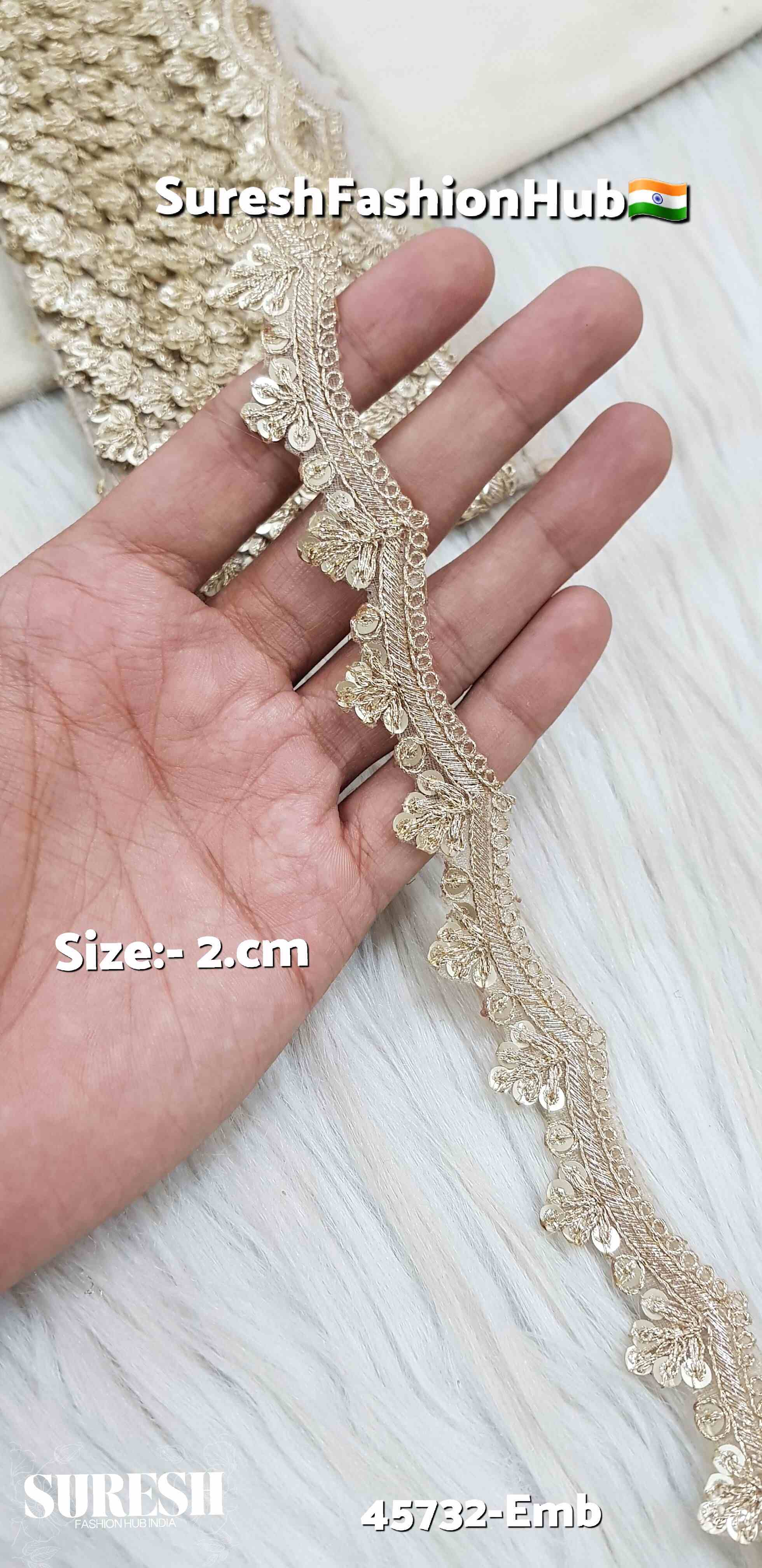 Pearl Classic Dori Zari & Sequence Organza Lace