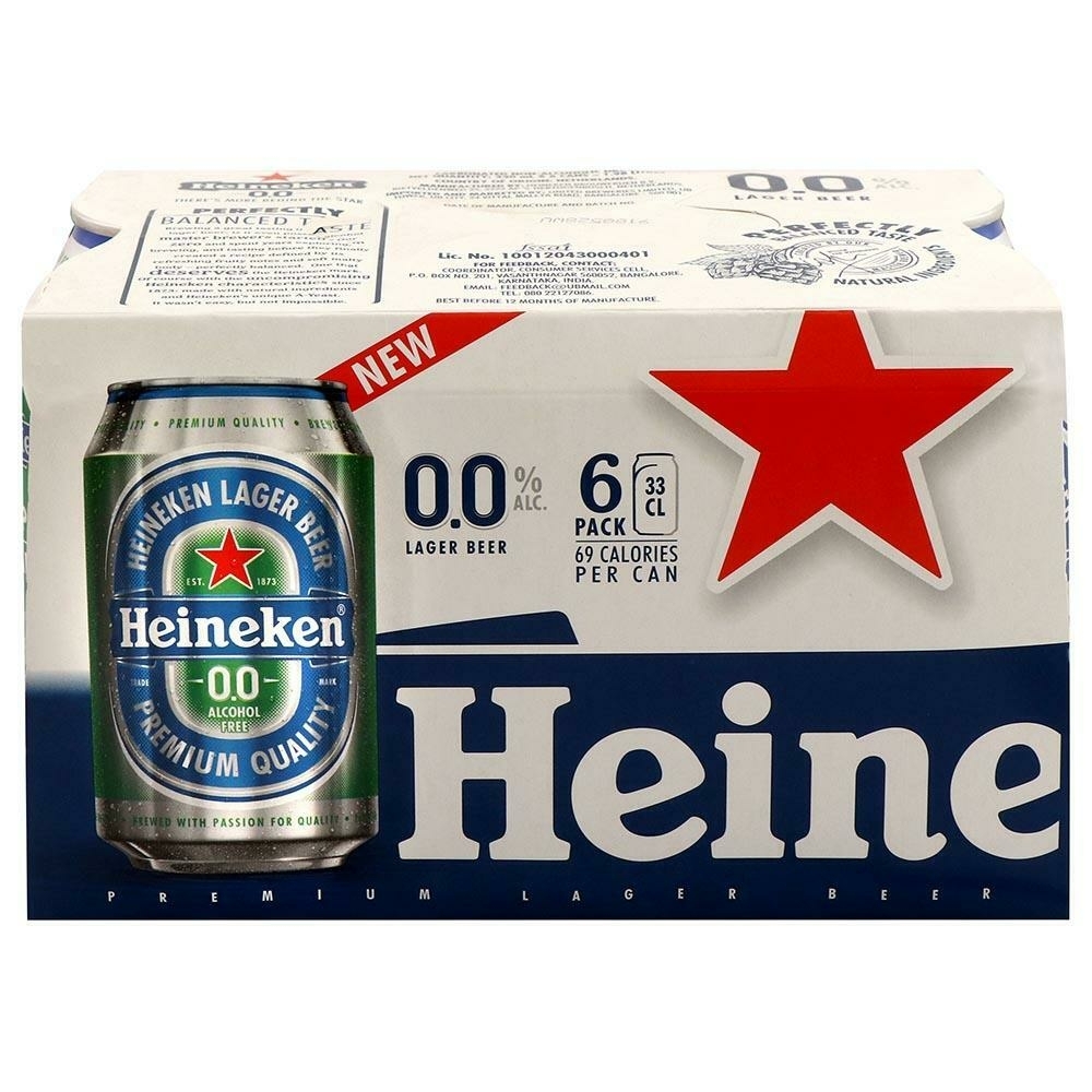 Heineken Non Alcoholic Beer 330 Ml (6 Pcs)