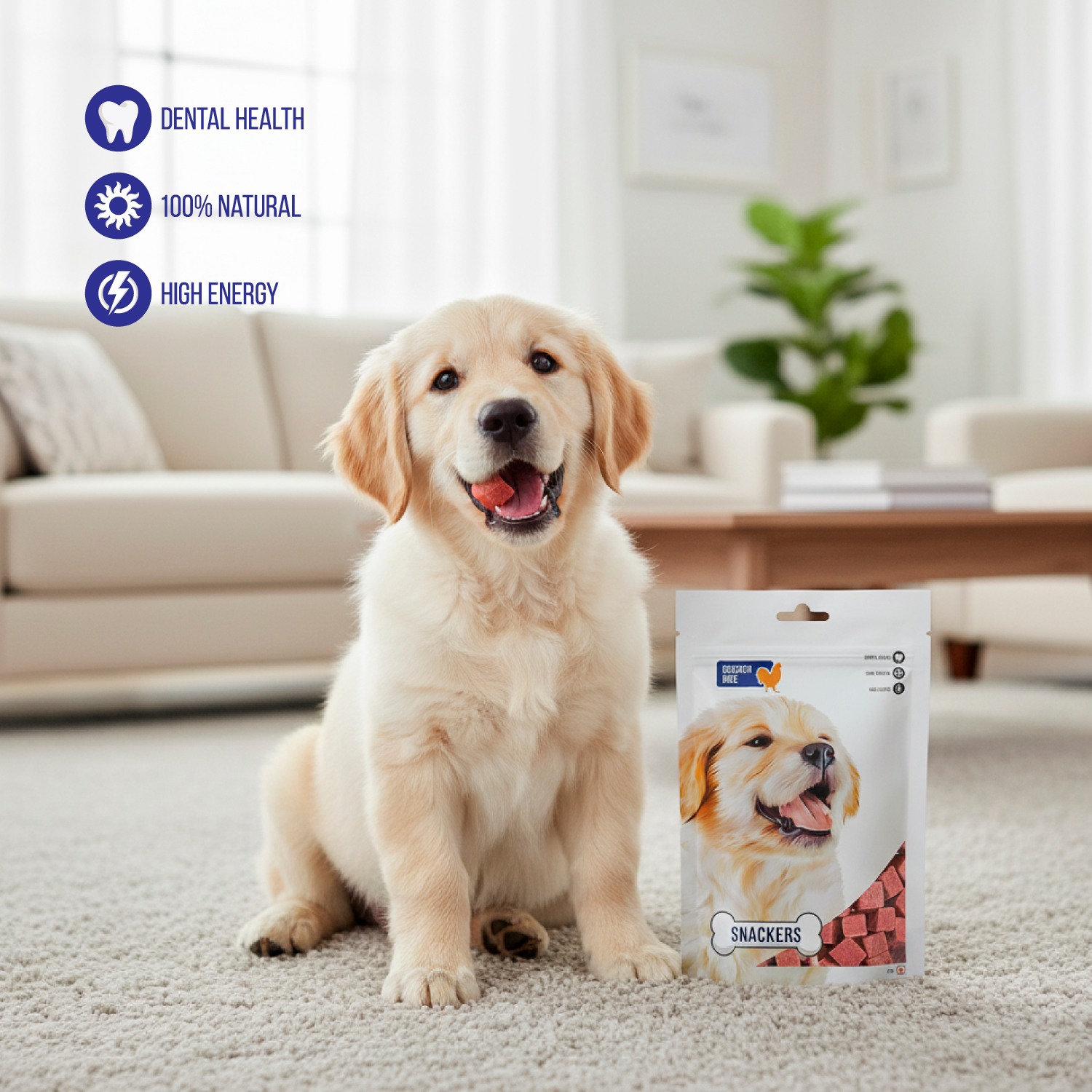 Snackers Chicken Dice Treats for Dogs, 70g – (Best Before Mar’26)