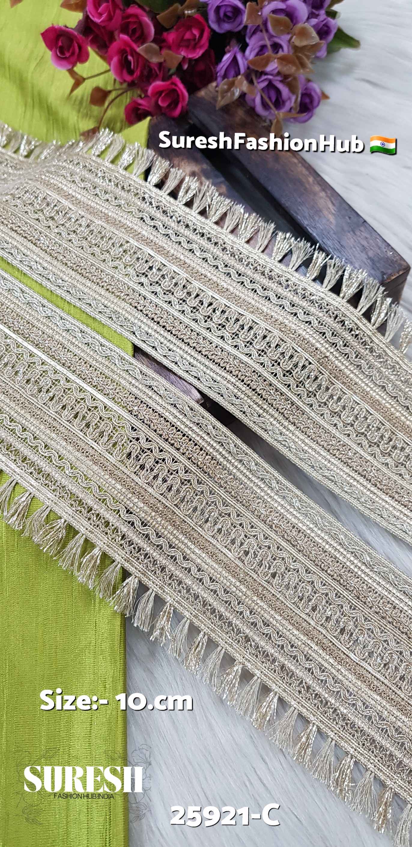 Pearl Grandeur Jhalar Joint Lace – 25921-C