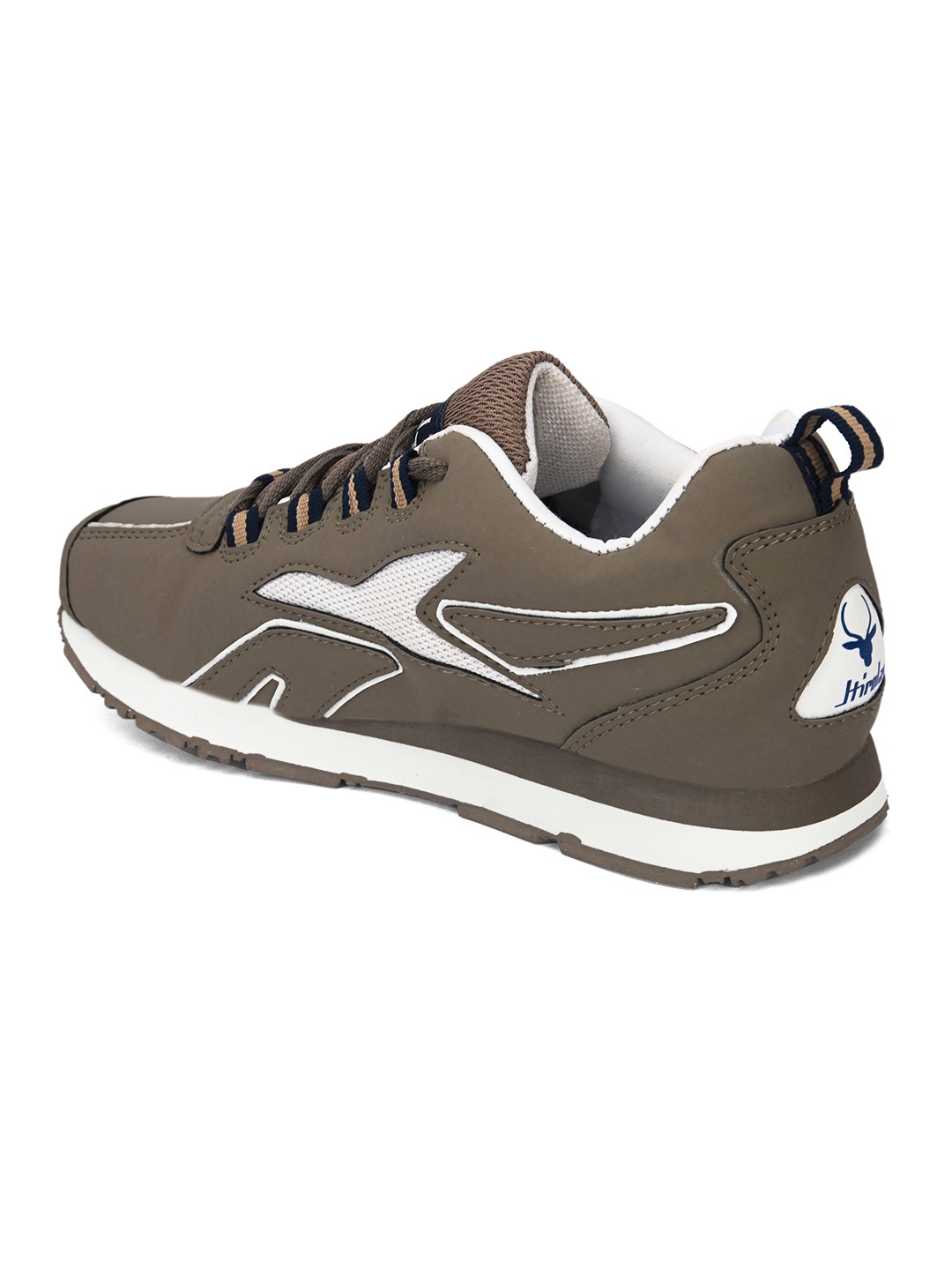 Hirolas® Multi Sport Shock  Athletic Absorbing Walking  Running Fitness Athletic Training Gym Fashion Sneaker Shoes - Chickoo/White